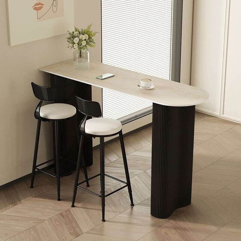 Slate for home use Modern simple and chair set. Sectional sofa side bar table with high legs