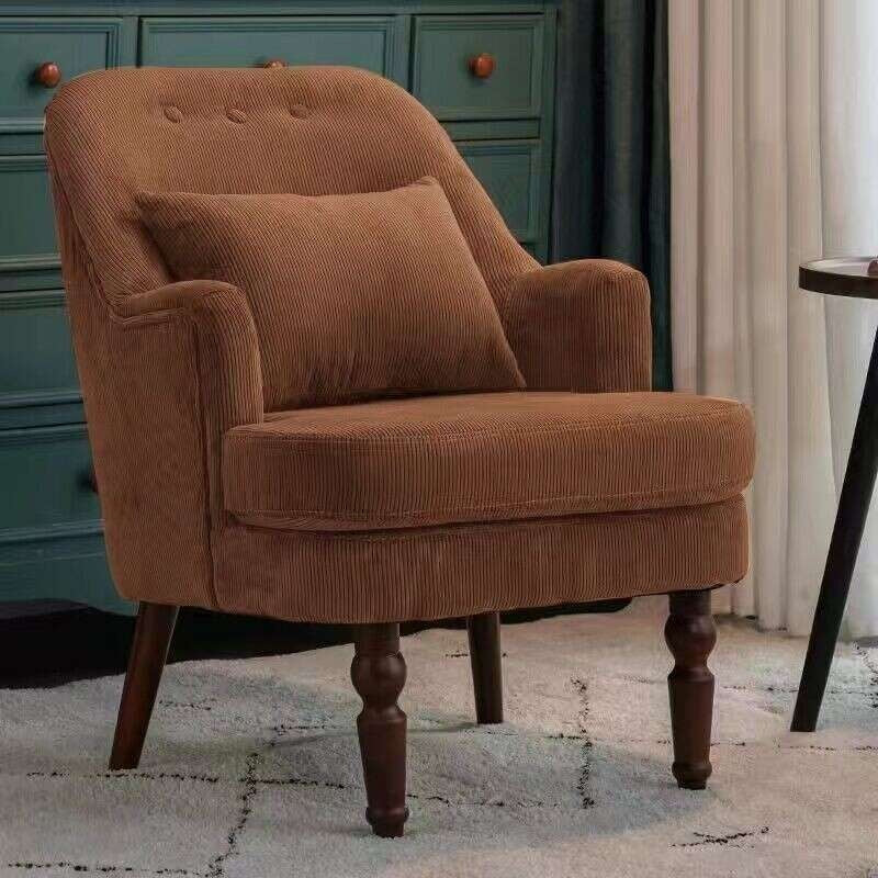 สไตล์อเมริกันวินเทจ รูปแบบโซฟาเดี่ยวห้องนั่งเล่นระเบียงห้องนอนคนขี้เกียจเก้าอี้พักผ่อนผ้า...