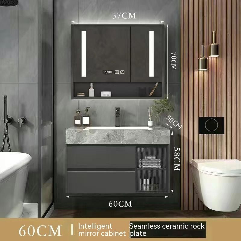 Rockboard ห้องน้ำล้างมือห้องน้ำในห้องน้ำตู้กระจกสมาร์ท 