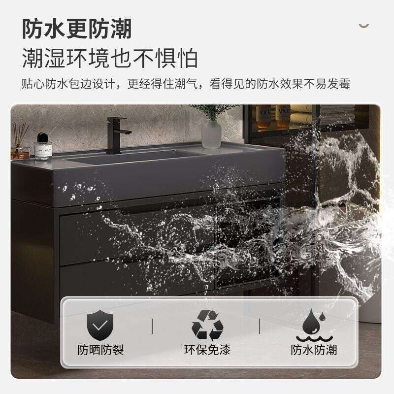 QW- Real Wood Storage Cabinet Smart Mirror in the Bathroom Sink Set