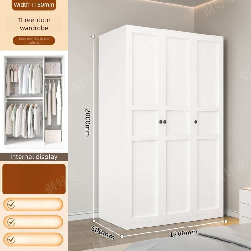 Thick metal wardrobe for home bedroom modern simple Floor standing storage cabinet