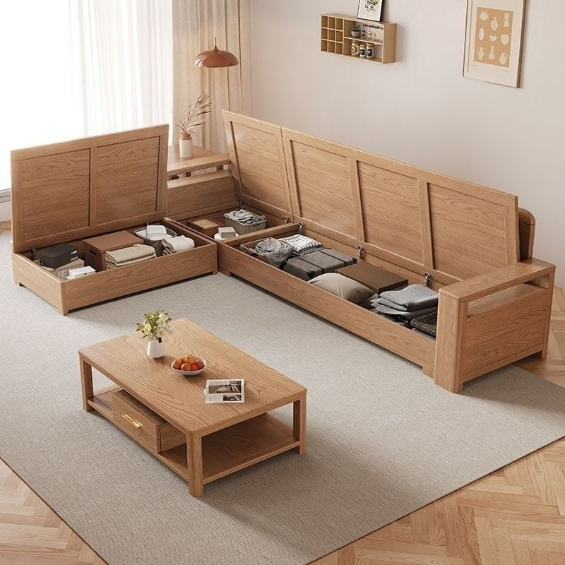 Nordic Fabric Solid Wood Furniture, Single Sofa, Double Sofa