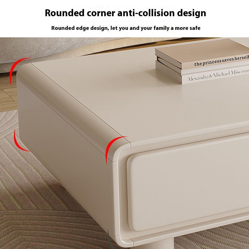 เมนูกลมครีมลมทีวีตู้สีขาวที่เรียบง่ายในโต๊ะกาแฟรวมห้องนั่งเล่นขนาดเล็กชั้นใน...