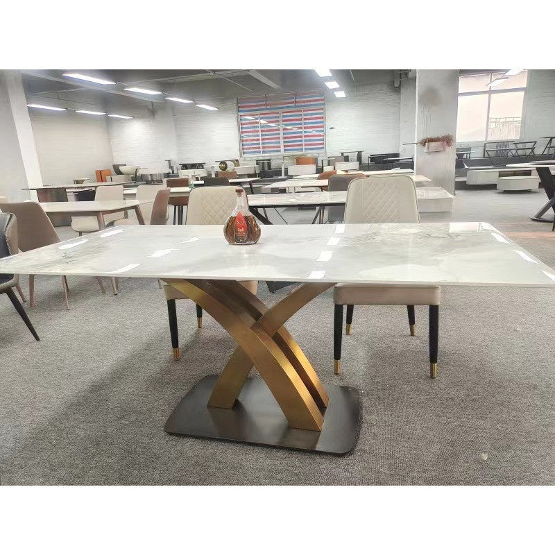 Marble dining minimalist style, luxurious modern square table, Italian design, compact size for condos.