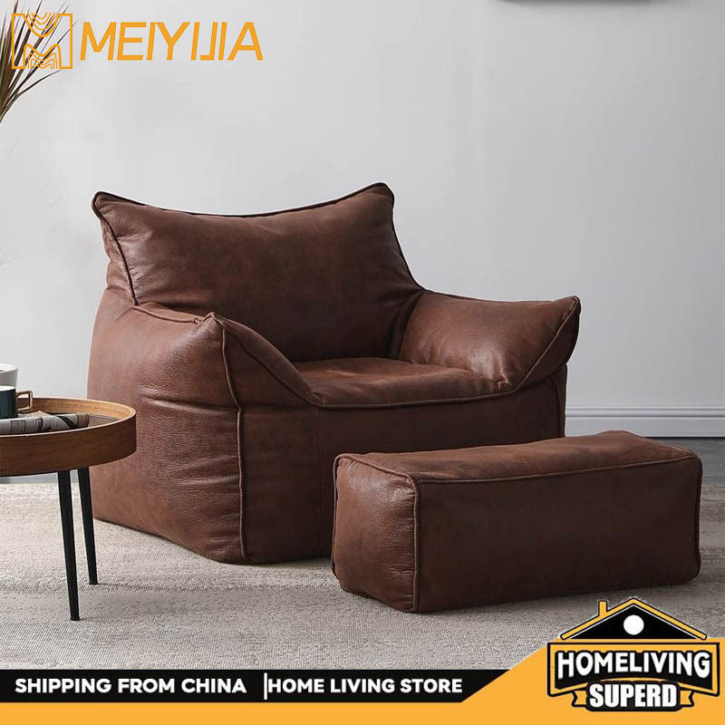 Simple American Style Ins Wind Living Room Single Lazy Sofa Bed High Bounce Tatami Mat Not Sagging Oil Wax Surface