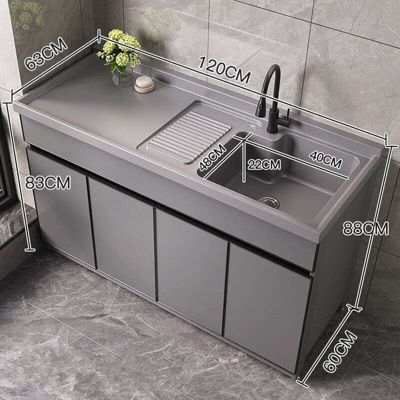 QW- Bathroom Storage Cabinet Washbasin Set Aluminum alloy storage cabinet
