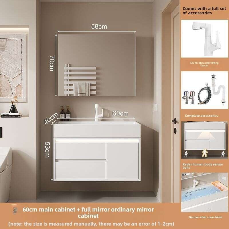 QW- Smart glass cabinet for bathroom storage, width 40 cm.