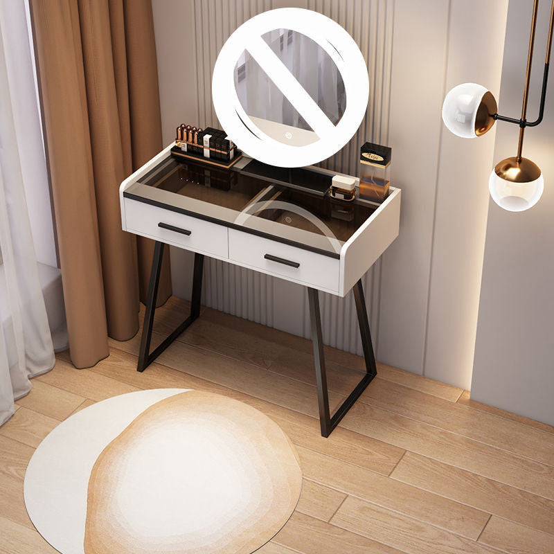 Solid Wood Storage Cabinet Simple Nordic Light Luxury Mirror Dressing Table