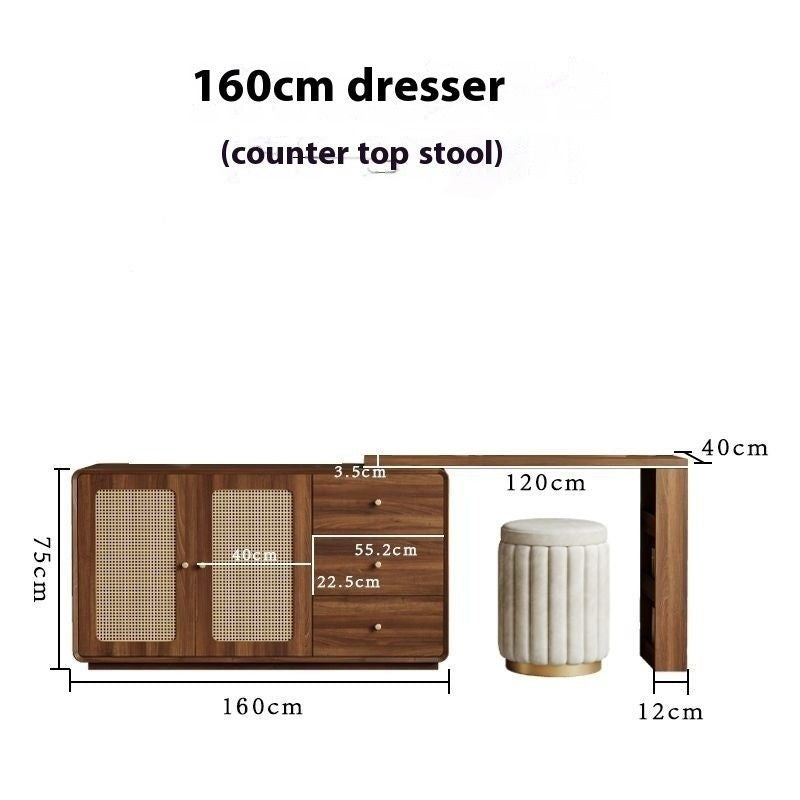 หวายทอกรอบเราสามารถทำโต๊ะเครื่องแป้งตู้หนึ่งโต๊ะเครื่องแป้งห้องนอนหลักมุมได้