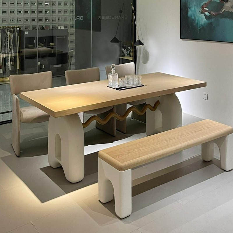 Solid Wood Nordic Coffee Wooden Work Desk Color Rectangular Antique Center Table