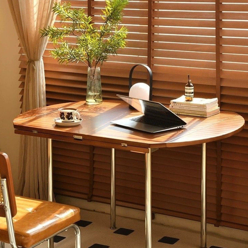 MASTERHOME โต๊ะพับได้ทรงกลมขนาดเล็กบ้านสแควร์โต๊ะรองรับสแตนเลสขาโต๊ะพับ 