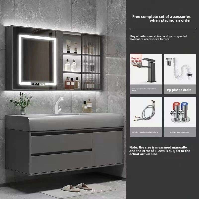 QW- Storage Smart Mirror Cabinet in the Bathroom, Bathroom Sink Set