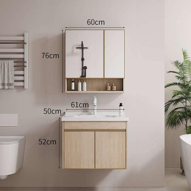 QW- AluminumBathroom storage cabinet aluminum alloy smart mirror Sink set