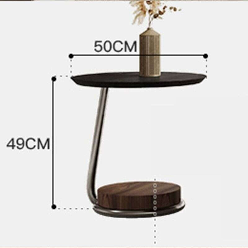 Oval Solid Wood Simple Log Living Room Home Coffee Table