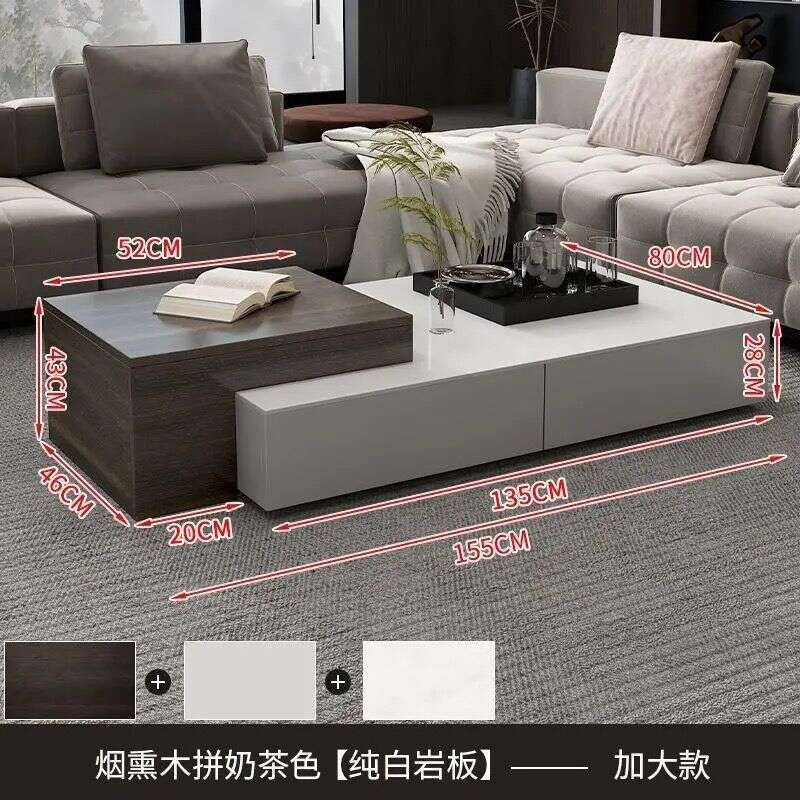 Multi-functional Adjustable Stone Coffee Table for Living Room Simple modern home use. Elegant and classy tea table.