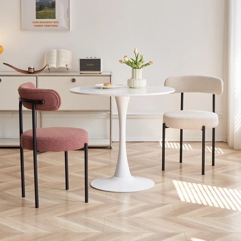 เก้าอี้รองรับออกแบบบ้านร้านอาหารเก้าอี้พนักเก้าอี้รับประทานอาหารสำหรับลูกแกะนอร์ดิก 