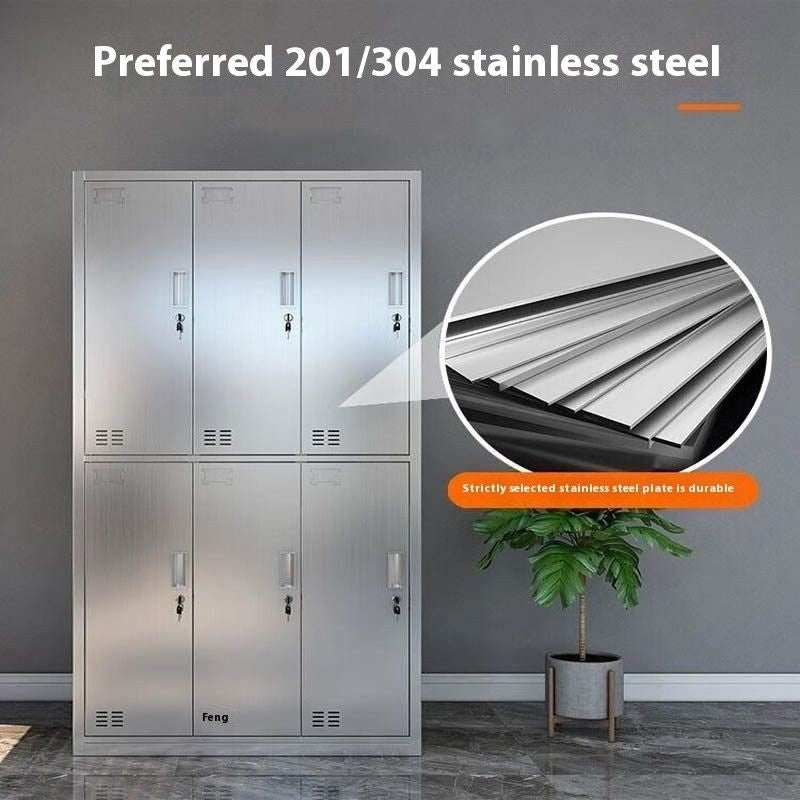 304 Extra Thick Wardrobe Stainless Steel Dust-free Storage Cabinet for Bathroom