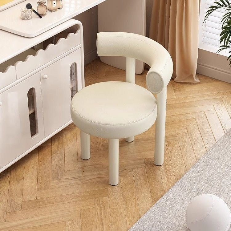 Bedroom Makeup Cream Wind Simple Nordic Home Dining Chair with Backrest Light Luxury Soft Dressing Bag Stool