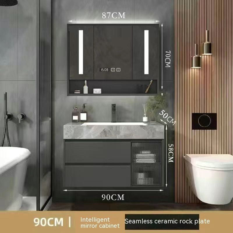 Rockboard ห้องน้ำล้างมือห้องน้ำในห้องน้ำตู้กระจกสมาร์ท 