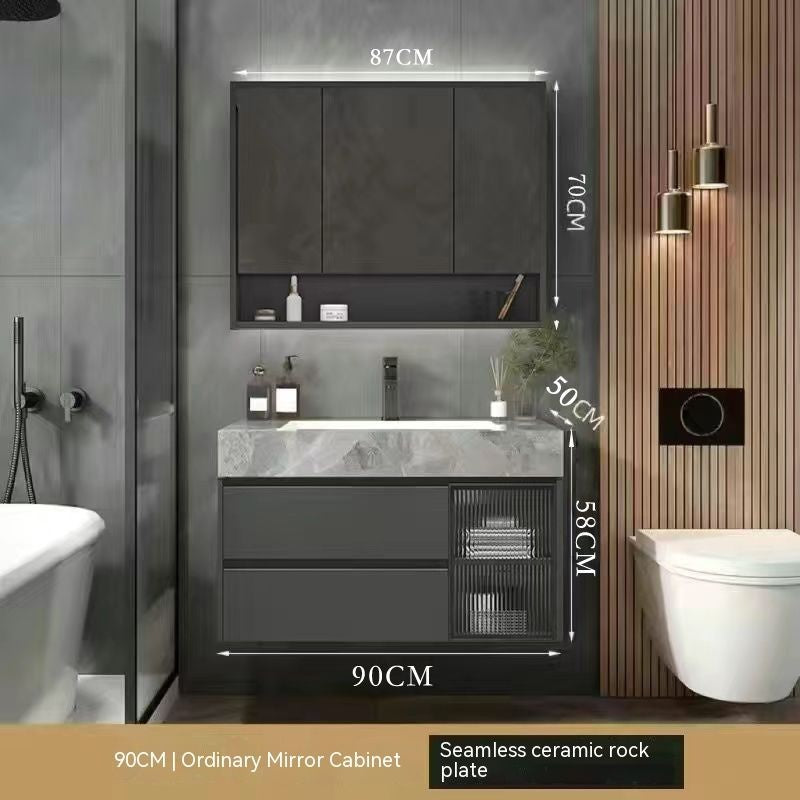 Rockboard ห้องน้ำล้างมือห้องน้ำในห้องน้ำตู้กระจกสมาร์ท 
