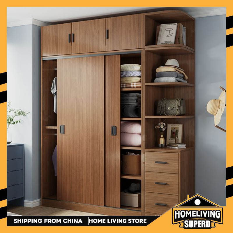 Multi-functional Large Capacity Multi-layer Solid Wood Wardrobe Closet