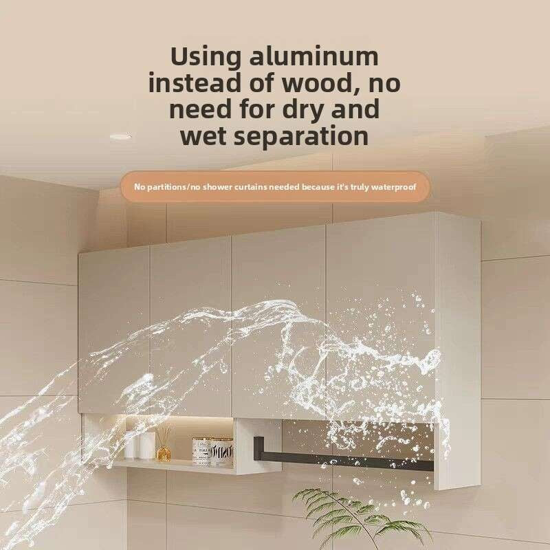 QW- Aluminum Hanging Cabinet Wall-mounted balcony Bathroom storage cabinet