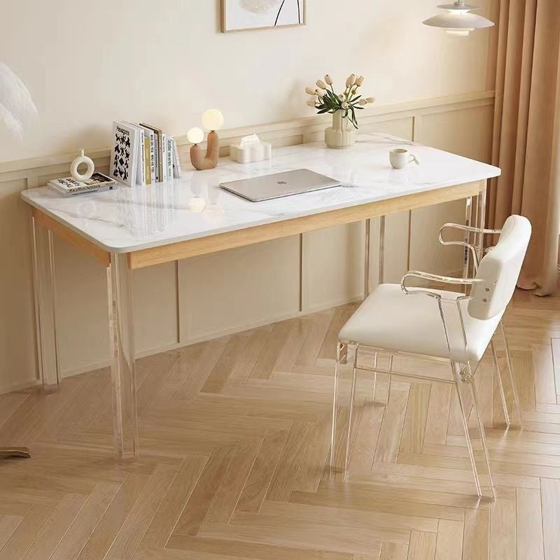 เก้าอี้อะคริลิคใสแสงสีขาวหรูหราหรูหราเป็นพิเศษเก้าอี้คริสตัลห้องนอนหน้าแรกเก้าอี้แต่งหน้าโต๊ะเก้าอี้ Z 