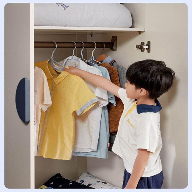 Wood Modern Simplicity Kids Closet Home Small Bedroom 3 Doors Prefabricated Wardrobe Cabinet