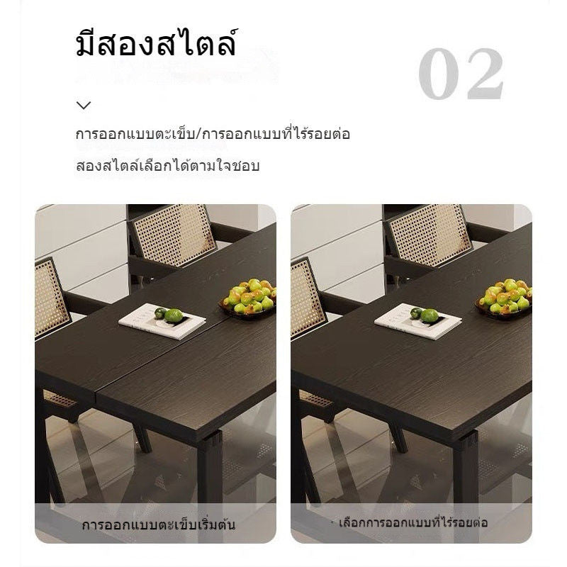 โต๊ะโต๊ะไม้โต๊ะรองรับสีดำโต๊ะและเก้าอี้รวมโต๊ะปรับแต่งได้ 