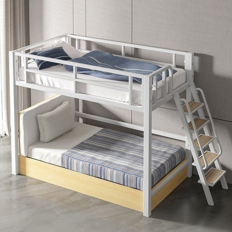 Modern Simple Small Bedroom Suspended Attic Upper and Lower Beds Iron Overhead Art Bunk Bed