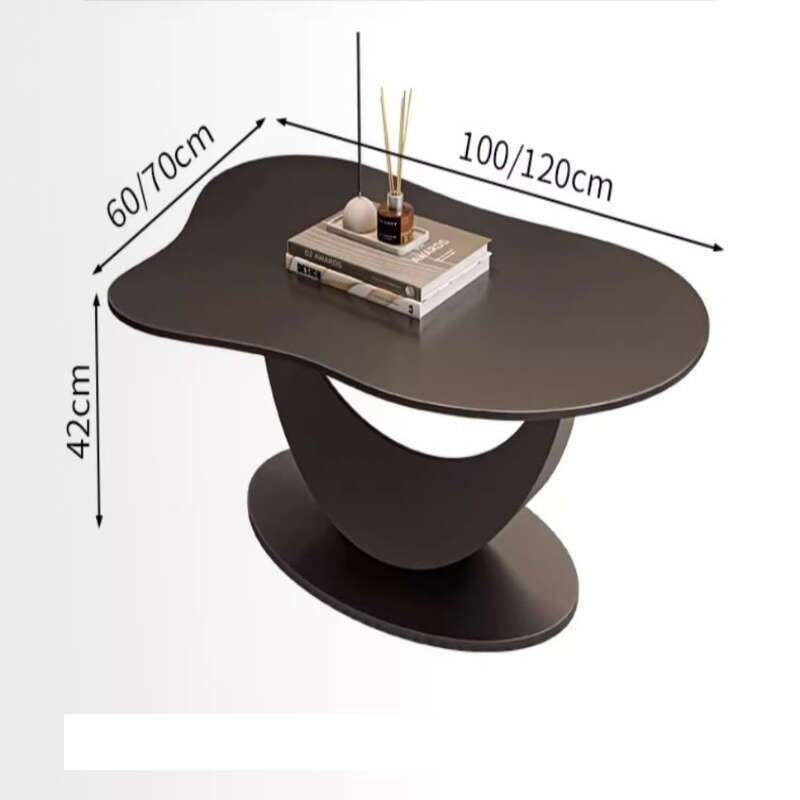 Slate coffee table, modern, simple, living room, home, irregular shape. New style tea table
