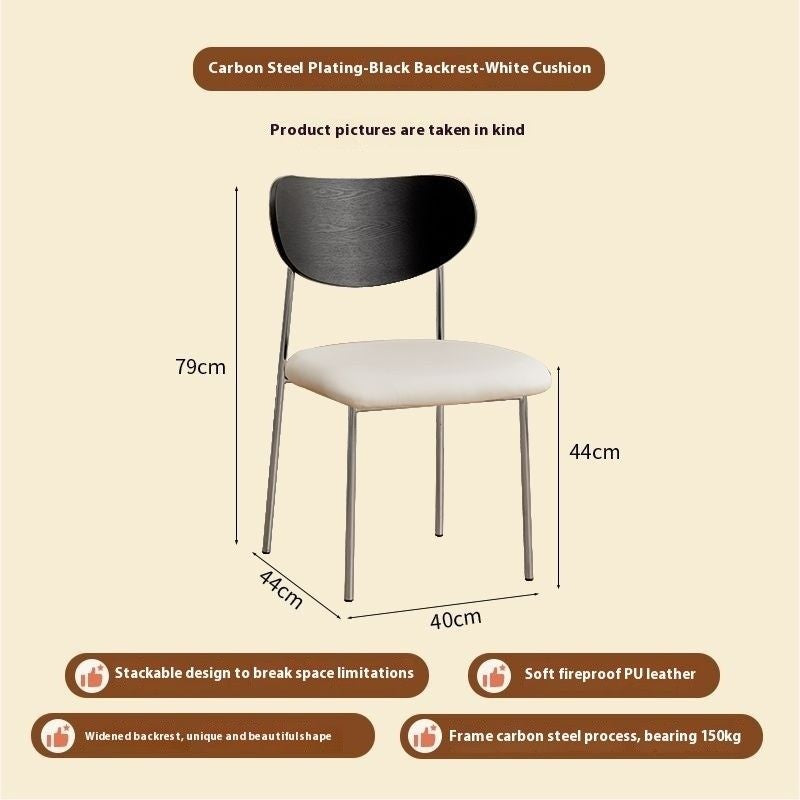 เก้าอี้วินเทจพร้อมพนักพิงร้านอาหารที่ออกแบบฝรั่งเศส 