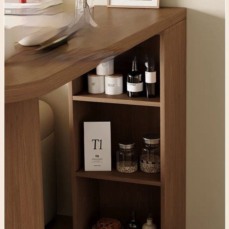 Solid wood home against the wall high long bar coffee simple living room balcony partition check cabinet table