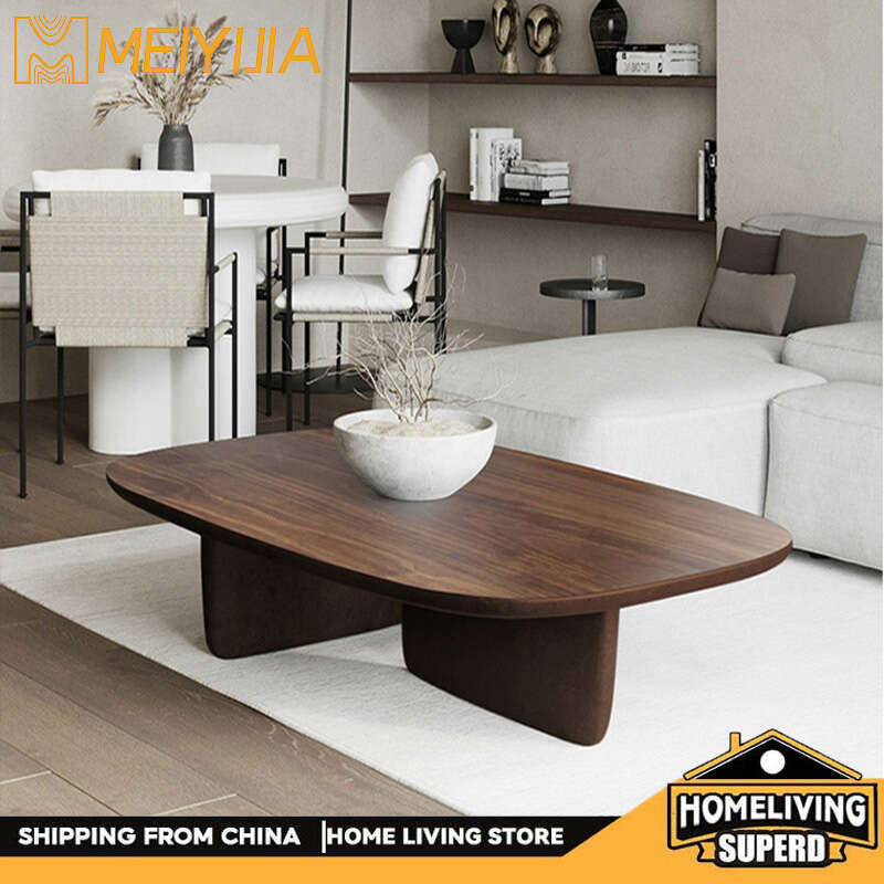 Solid wood tea living room coffee table, modern pine table