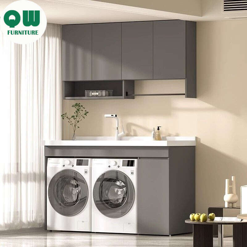 QW- aluminum bathroom sink set Bathroom storage cabinet Customization accepted
