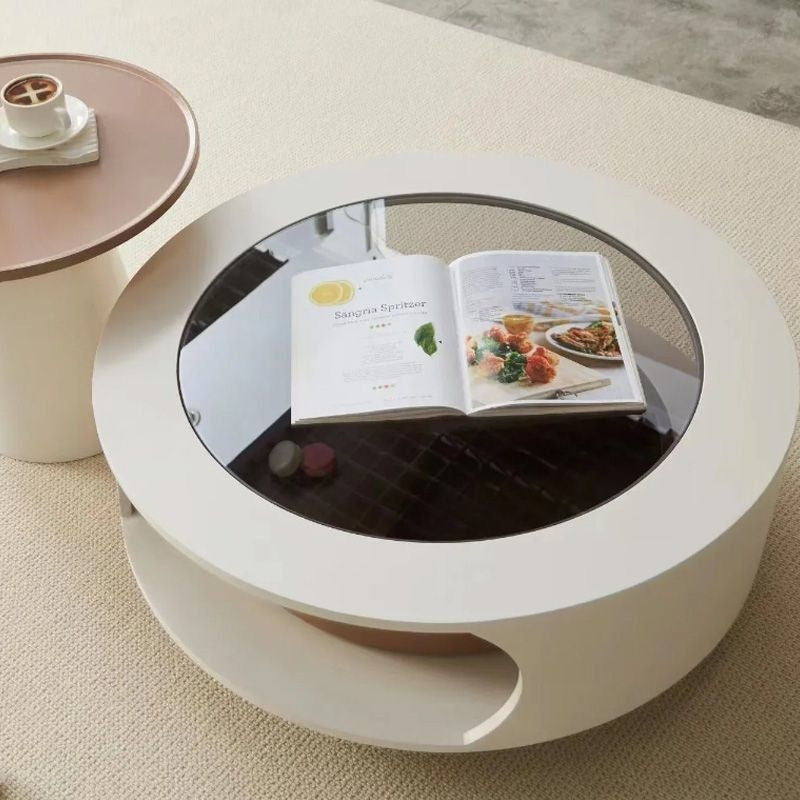 Nordic Wind Light Luxury Fashion Coffee Side Table TV Cabinet Multiple Cabinets Including Small Mirror Modern Style