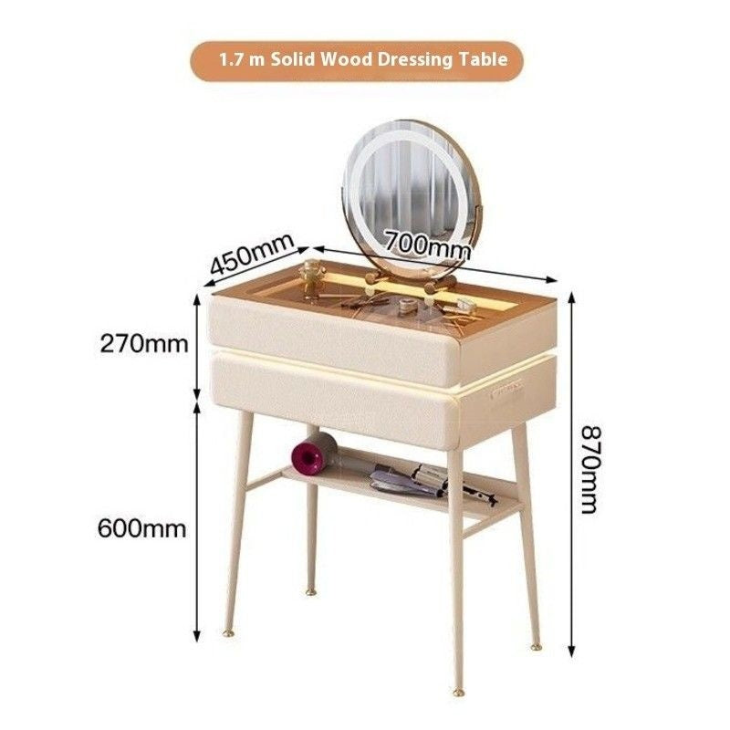 Multifunctional Mini Small Bedroom Modern Simple Dressing Table New Style Safety Glass