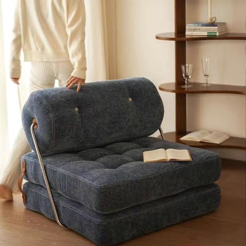 Simple Modern Fabric Living Room Lazy Sofa Foldable Single Bed Small Bedroom