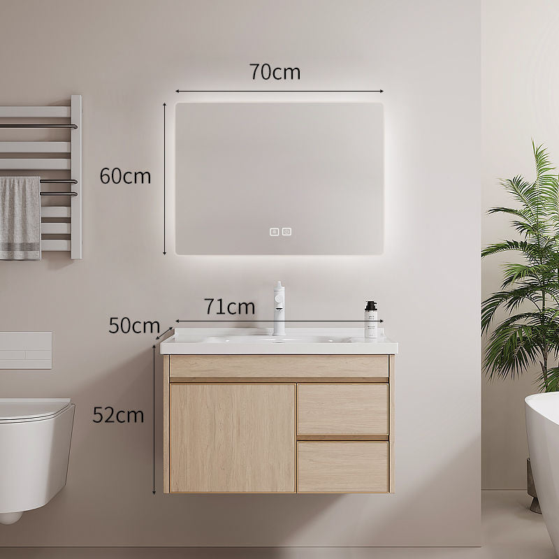 QW- AluminumBathroom storage cabinet aluminum alloy smart mirror Sink set