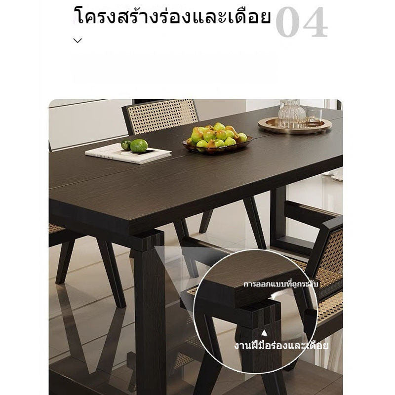โต๊ะโต๊ะไม้โต๊ะรองรับสีดำโต๊ะและเก้าอี้รวมโต๊ะปรับแต่งได้ 
