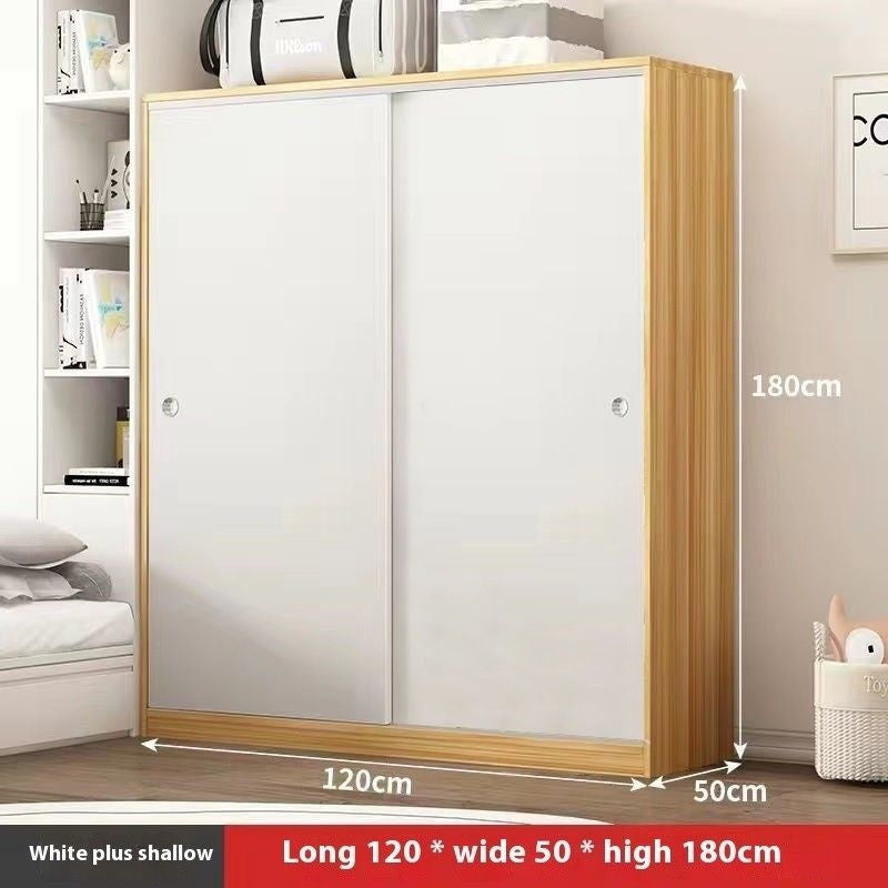 Home Wardrobe Bedroom Sliding Door Simple Modern Children's Adult Cabinet Economical for Dormitory Rental Room