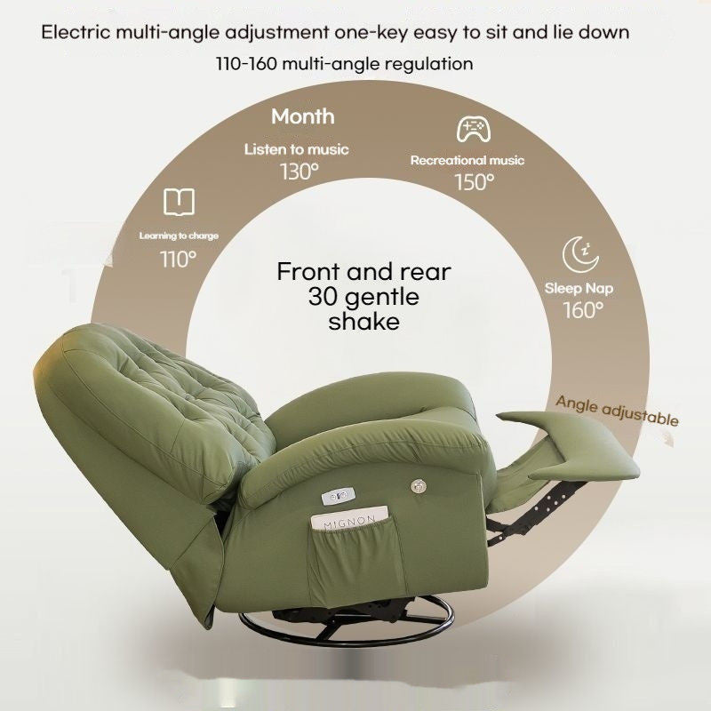 Multi-purpose sofa living space electric relaxation single rotating rocking chair