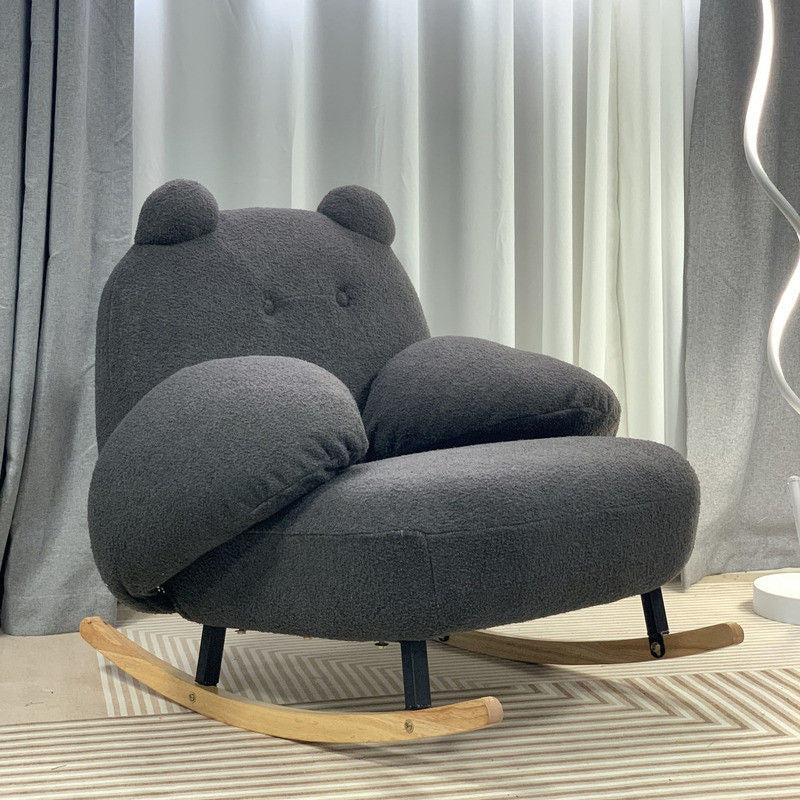 Cream Wind Single Rocking Living Room Little Bear Chair Sofa Bedroom Leisure