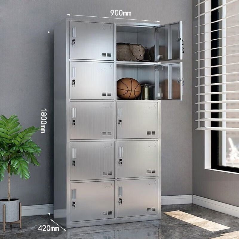 304 Extra Thick Wardrobe Stainless Steel Dust-free Storage Cabinet for Bathroom