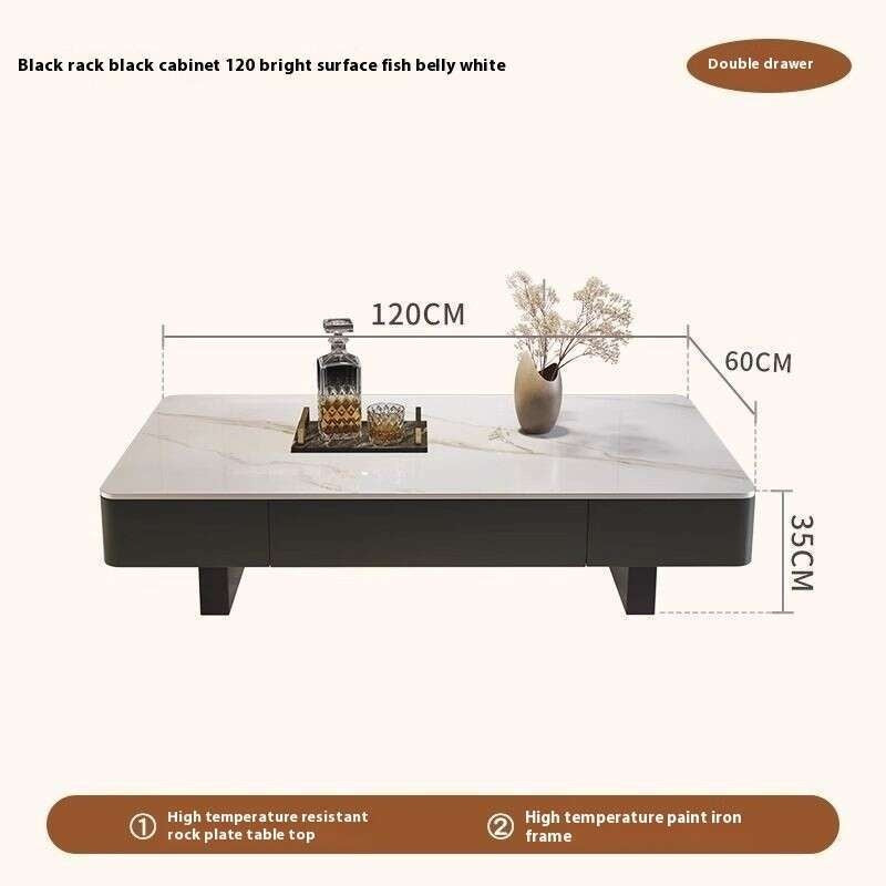 Italian Style Rectangular Stone High-end Living Room Coffee Simple Modern Table for Home