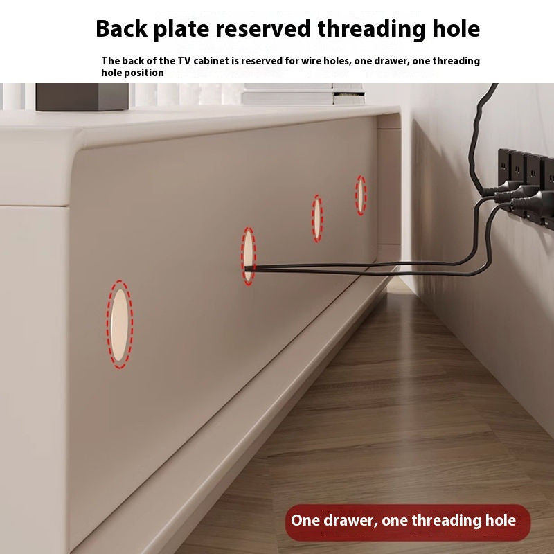 เมนูกลมครีมลมทีวีตู้สีขาวที่เรียบง่ายในโต๊ะกาแฟรวมห้องนั่งเล่นขนาดเล็กชั้นใน...