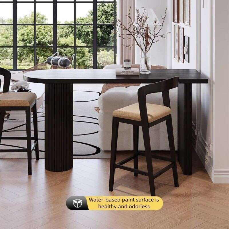 Solid wood bar Living room divider long table, elegant style, giving a high-end feel. Tall table for home balcony
