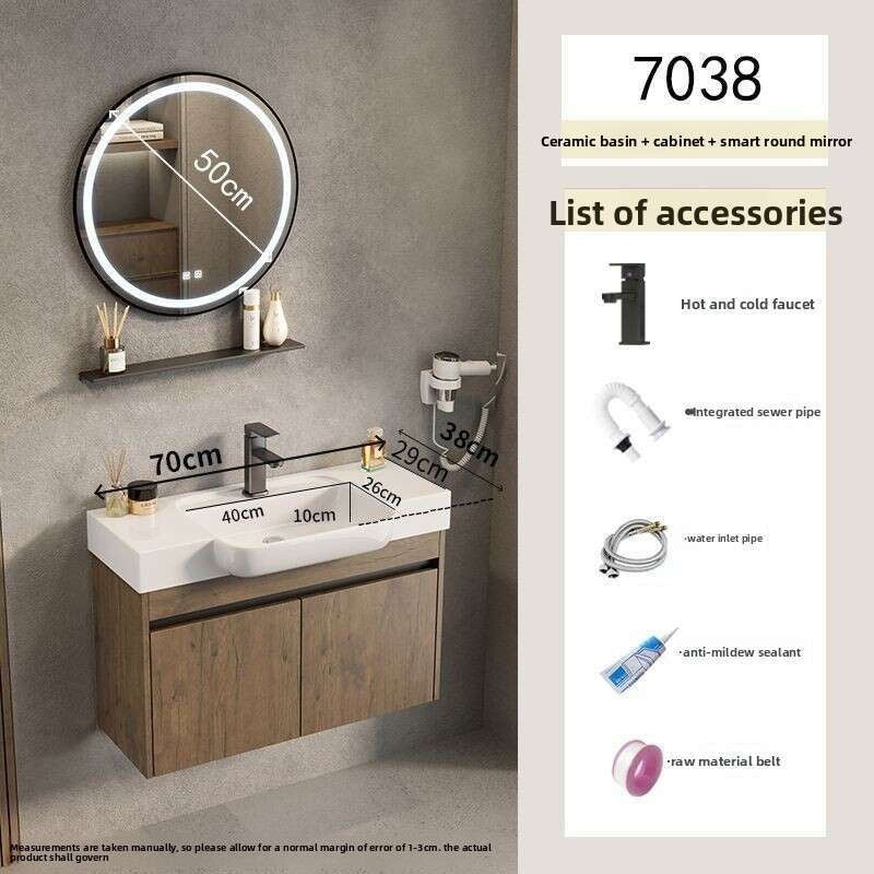 QW- Aluminum Storage Smart Mirror Cabinet in the Bathroom, Bathroom Sink Set