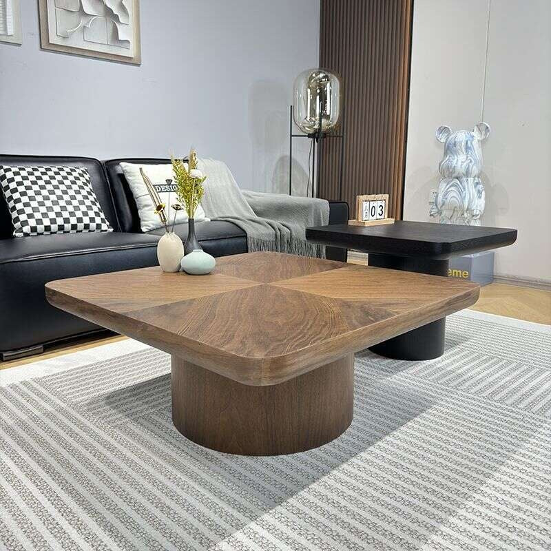 Walnut Solid Wood Combination Square Home Italian Living Room Simple Coffee Table
