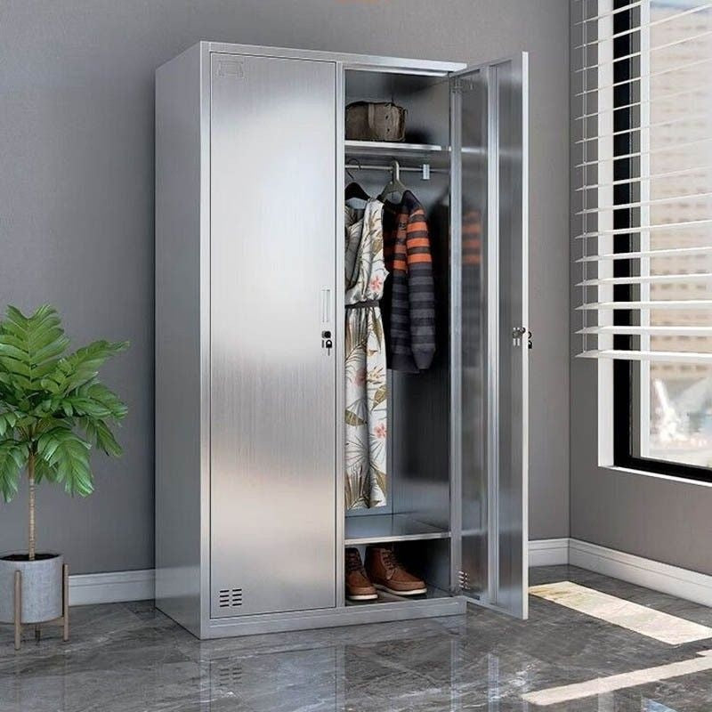 304 Extra Thick Wardrobe Stainless Steel Dust-free Storage Cabinet for Bathroom